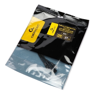 Кабель-разветвитель питания FAN Cablexpert CC-FAN-1F3M-27CM, 4pin(f)/3x4pin(m), PWM(ШИМ), медь, 27см, черный, пакет