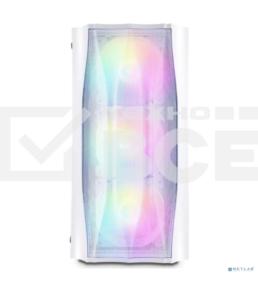 Компьютерный корпус 1STPLAYER FIREBASE X3-M белый, mATX, TG, 4x120мм LED fans inc.