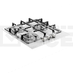 Варочная поверхность Monsher MGG 45 Blanc, газ, High-Tech, поворотные переключатели, автоматический электроподжиг, газ-контроль, материал решеток чугун, мощность конфорок 1, 1.75, 2.5 кВт, цвет белый, фото3