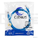 Патч-корд Cabeus, кат. 5е, неэкр., U/UTP, RJ45/RJ45, PVC, AWG24, 1м, синий, фото 1