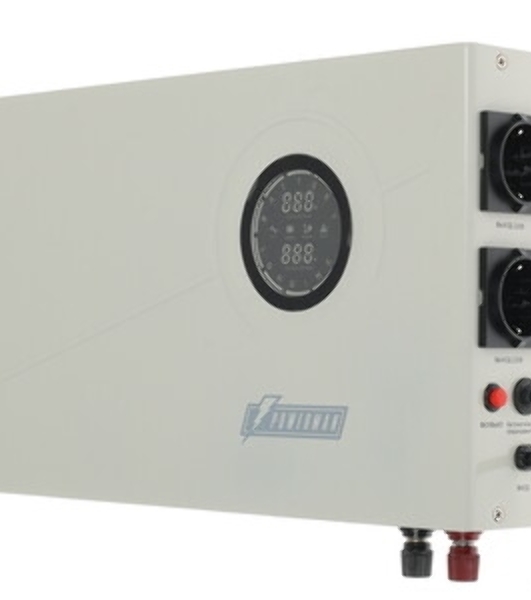 Источник бесперебойного питания ИБП POWERMAN Smart 500 HYBRID, линейно-интерактивный, 500ВА/300Вт, 165-265В, 2 евророзетки, внешняя свинцово-кислотная (AGM, GEL, FB) или LiFePO4 батарея на 12В емкостью от 33Ач (не входит в комплект поставки), ток заряда до 8А, ЖК-дисплей, навесной, 310мм х 270мм х 85мм, 5.3кг.