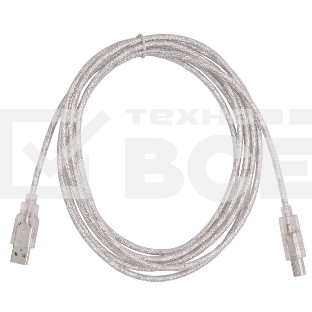 Кабель USB2.0 Buro USB2.0-AM/BM-3-TRANS USB A (m)/USB B (m) 3м