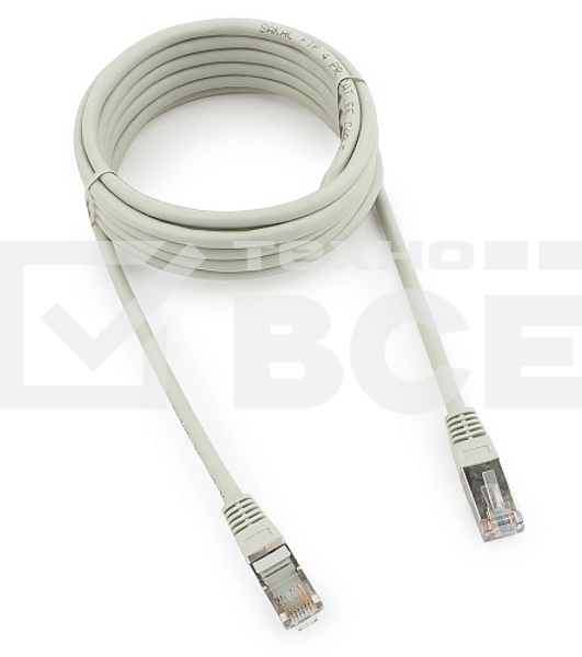 Патч-корд FTP Cablexpert кат.5e, 3м, литой, многожильный (серый)
