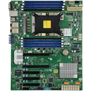 Материнская плата Supermicro MBD-X11SPI-TF-B Xeon Single Socket S3647, 8x 288-pin DDR4 DIMM slots, 2x 10GbE LAN ports, 10x SATA3 (6Gbps) via C622, Bulk