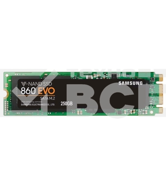 Накопитель SSD Samsung 860 EVO, 250Gb, SATA III, M.2 2280, R/W 550/520