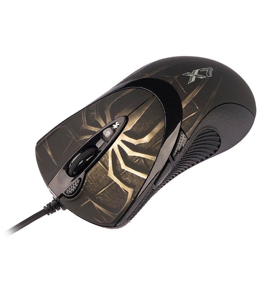 Мышь проводная A4Tech XL-747H коричневый, 3600 dpi, USB, кнопки - 7