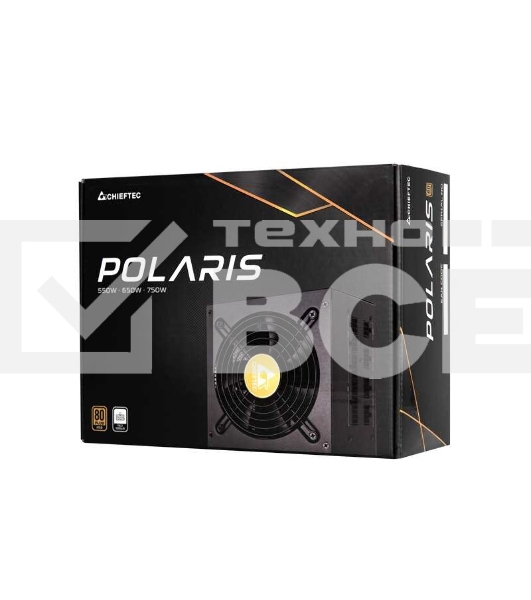Блок питания Chieftec Polaris PPS-750FC, 750Вт, 80 PLUS Gold, 120мм, модульный, черный