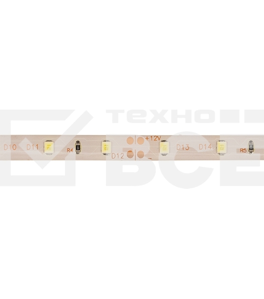 Лента LED силикон, 8 мм, IP65, SMD 2835, 60 LED/m, 12 V, цвет свечения белый