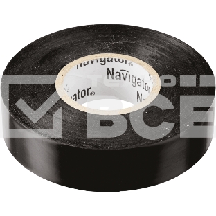 Изолента ПВХ 19мм (рул.20м) черн. NIT-A19-20/BL Navigator 71110