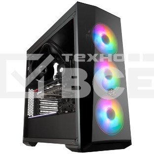 Корпус без блока питания Cooler Master MasterBox 5 Lite RGB, USB 3.0 x 2, 1xFan, 3x120mm ARGB Fan, Black, Splitter cable + Controller, ATX, w/o PSU