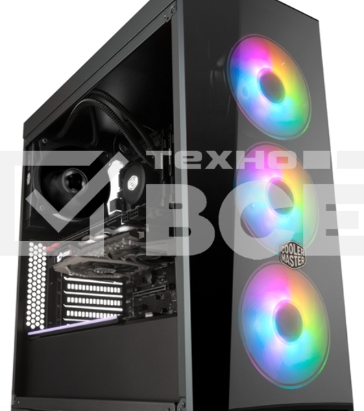 Корпус без блока питания Cooler Master MasterBox 5 Lite RGB, USB 3.0 x 2, 1xFan, 3x120mm ARGB Fan, Black, Splitter cable + Controller, ATX, w/o PSU