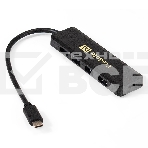 Хаб USB (концентратор) ExeGate DUB-4CP/1 (кабель-адаптер USB Type C --> 4xUSB3.0, Plug&Play, черный), фото2