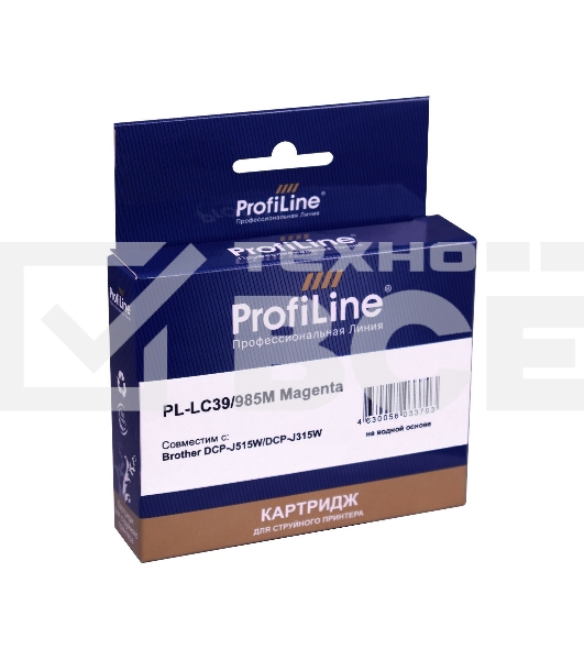 Струйный картридж PL-LC39/985M для принтеров Brother DCP-J125/DCP-J315W/DCP-J515W/MFC-J220/MFC-J265W/MFC-J410/MFC-J415W с чернилами Magenta ProfiLine