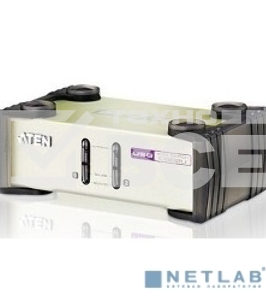 Переключатель ATEN KVM Switch CS82U-AT KVM-переключатель, VGA/SVGA+KBD+MOUSE, 1> 2 блока/порта/port PS2/USB, с KVM-шнурами PS2/USB 2х1.2м