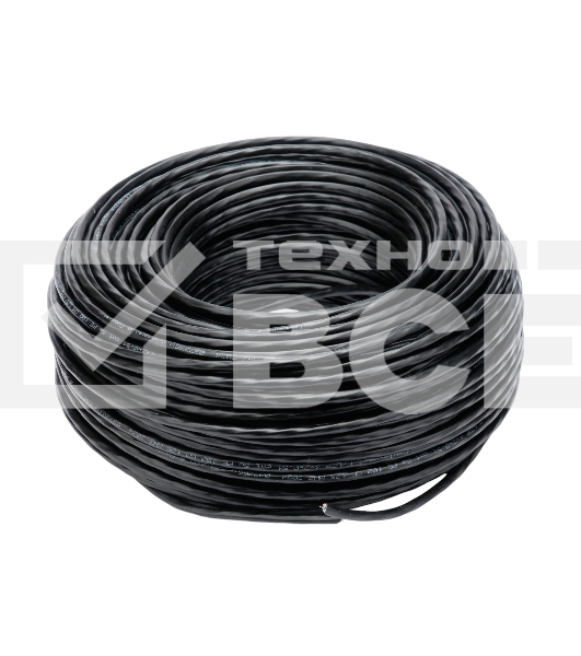 Кабель Cablexpert FPC-5051E-4-CU-OUT/100, FTP outdoor 4x2x0.51, медный, кат.5e, однож., 100м, box, черный