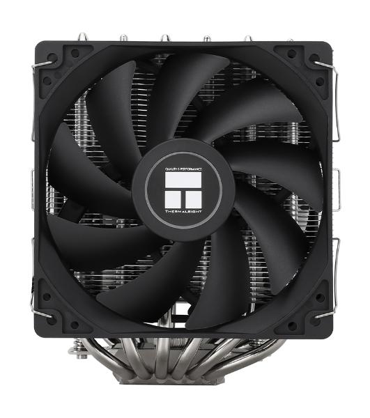 Кулер для процессора Thermalright Peerless Assassin 120 SE черный (4-pin PWM, 155мм, Ni/Cu, 6x6мм, 2x120мм, 66.17CFM, 25.6dBA, 1550RPM, S: 1200, 1700, 1851, 115X, AM4, AM5, silver, black)