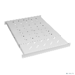 Полка 19' перфорированная Cabeus SH-J018-SS-600-100KG глубиной 600-1000 мм для напольных шкафов и открытых стоек, усиленная до 100кг, цвет серый (RAL 7035), фото 1