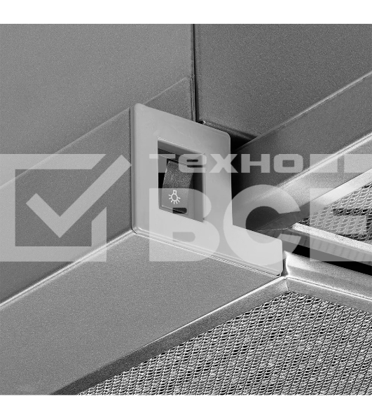 Вытяжка встраиваемая Kuppersberg Slimlux IV 60 X ширина 55,2 см, отвод/рециркуляция, 550 м3/час, механическое кнопочное управление, 3 скорости, светодиодное освещение 2х2 Вт, металлические жироулавливающие фильтры, угольный фильтр KF-Y (опция), цвет нержавеющая сталь, корпус серый