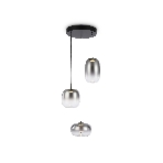 Подвесной светодиодный светильник Ambrella light LH11099/3 BK/SM черный/дымчатый 12W 3000K D350*1505, фото9