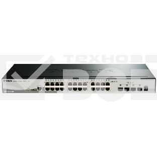 Коммутатор управляемый стекируемый D-Link DGS-1510-28X/A1A SmartPro с 24 портами 10/100/1000Base-T и 4 портами 10Gbase-X SFP+