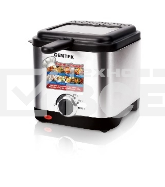 Фритюрница Centek CT-1430 сталь 900 Вт, АНТИПРИГАРНАЯ ЧАША, стальной корпус, ёмкость на 1,5 л масла
