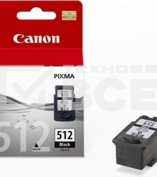 Картридж струйный PG-512Bk (2969B007) черный (401 стр.) для Canon PIXMA MP240, 260, 480