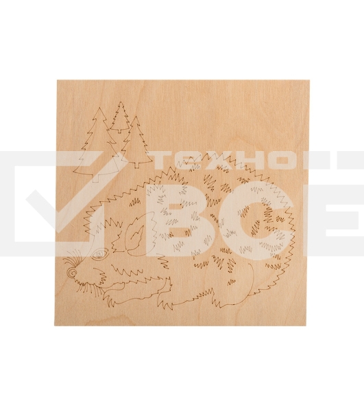 Доски для выжигания Rexant 12-0928, Животные, 150х150 мм, набор 5 шт. (Белка/Слон/Сова/Ежик/Тигр), пакет