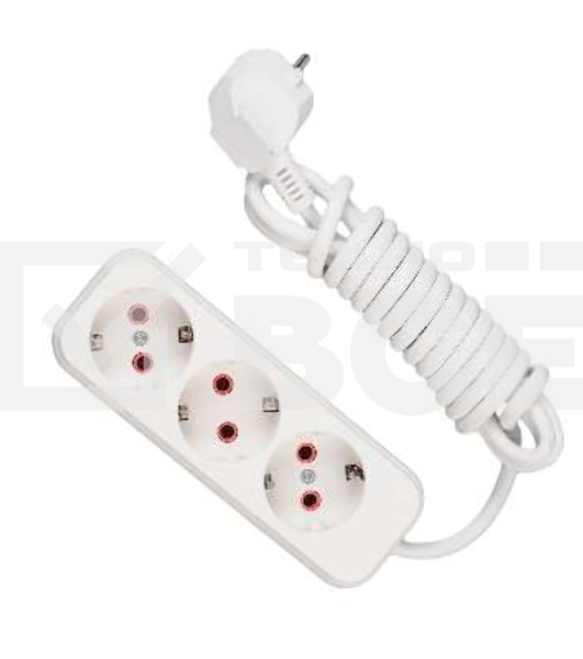 Удлинитель 3х3м с заземл. 16А IP20 Lezard 720-0303-301