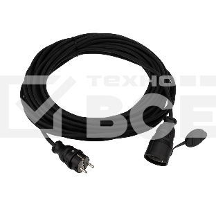 Удлинитель-шнур Rexant КГ 3х1.5, 30 м, морозостойкий, с/з, 16 А, 3500 Вт, IP44 (Сделано в России)