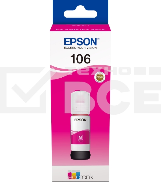 Картридж струйный Epson 106M C13T00R340 пурпурный (70мл) для Epson L7160/7180
