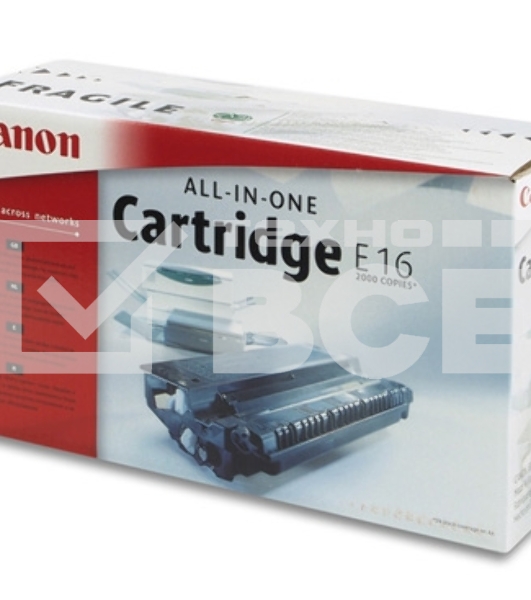 Картридж лазерный Canon Е-16 (1492A003) черный для FC-200/210/220/226/230/310/330/336/530 2000 стр.