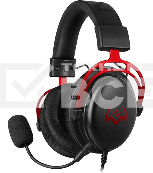 Игровые наушники SVEN AP-G1000MV с микрофоном черно-красные (mini jack O 3,5 мм (4 pin), 50 мм)