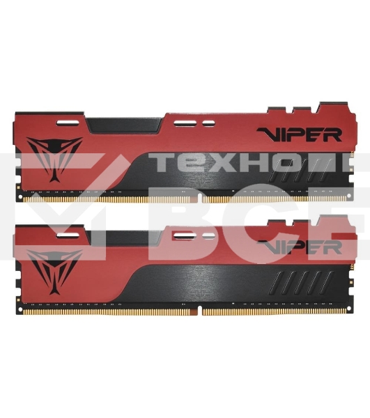 Оперативная память Patriot Viper Elite II, DDR4, 64GB (2x32 GB), 3200 MHz, CL18, радиатор, красный/черный