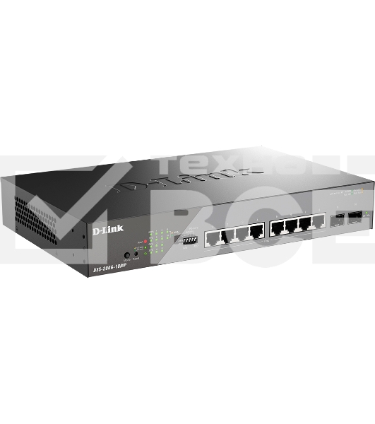 Сетевой коммутатор Smart L2 Surveillance Switch 8х1000Base-T PoE, 2x1000Base-X SFP, PoE Budget 130W, Long-range PoE up to 250m