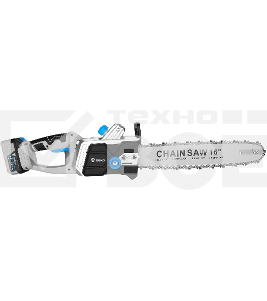 Пила цепная аккумуляторная в кейсе DEKO DKCHS 40 PRO [063-4357] { 2х20В, 2x4.0Ач, 2 з/у }