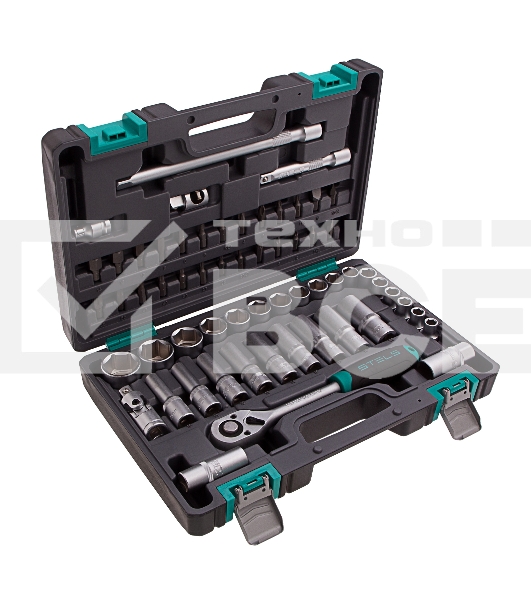 Набор инструментов Stels 14103 1/2'' CrV пластиковый кейс 60  предм.