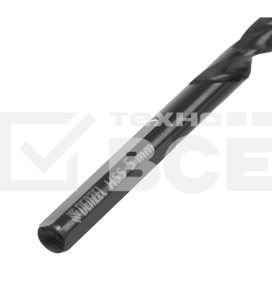 Сверло по металлу, 5 мм, HSS-Tin, Golden Tip, 10 шт. Denzel