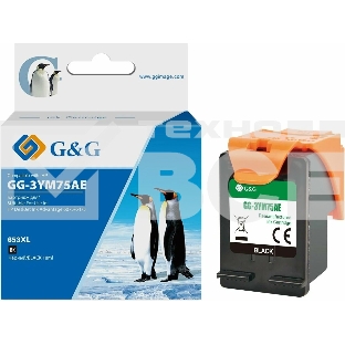Картридж струйный G&G GG-3YM75AE 653 черный (6мл) для HP DeskJet Plus Ink Advantage 6075/6475