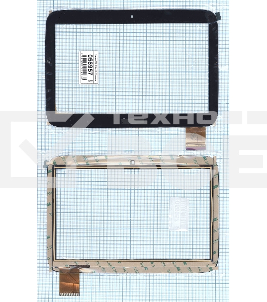 Сенсорное стекло (тачскрин) FPC-CY90J110-01, черное
