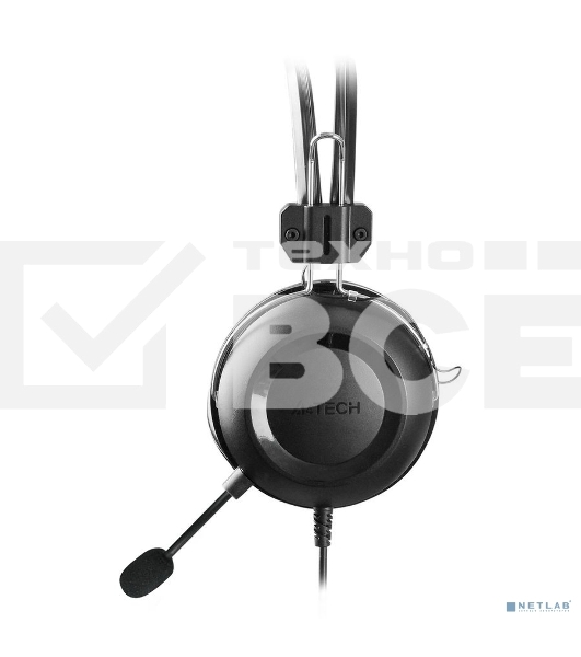 Наушники с микрофоном A4Tech HU-35 черный 2м накладные USB оголовье