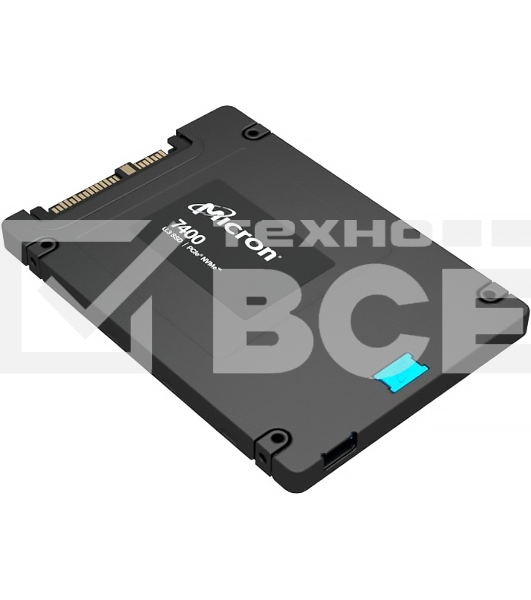 Накопитель SSD Micron 7400 Pro, 3840Gb, 2.5', U.3, PCIe 4.0 x4, NVMe, R/W 6600/3500
