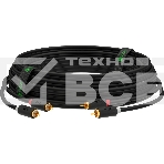 Кабель Greenconnect GCR-53116 5.0m аудио 2 х RCA / 2 х RCA , GOLD, черный, фото 1