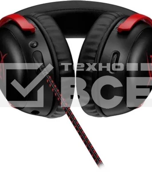Наушники с микрофоном HyperX Cloud III черный/красный 1.2м мониторные оголовье (727A9AA)