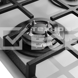 Варочная поверхность Monsher MGG 45 Blanc, газ, High-Tech, поворотные переключатели, автоматический электроподжиг, газ-контроль, материал решеток чугун, мощность конфорок 1, 1.75, 2.5 кВт, цвет белый