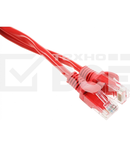 Патч-корд UTP Cablexpert кат.5e, 5м, литой, многожильный (красный)