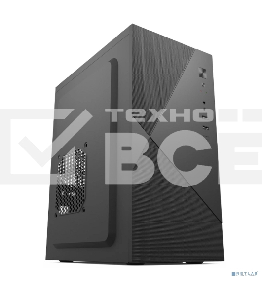 Компьютерный корпус с блоком питания 450Вт. Case Forza mATX, 450W, 2xUSB 2.0, Black, w/o FAN, 8 см fan PSU, power cord