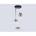 Подвесной светодиодный светильник Ambrella light LH11099/3 BK/SM черный/дымчатый 12W 3000K D350*1505, фото8
