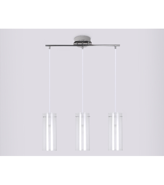 Светильник Ambrella light TR3675/3 CH/CL/FR хром/прозрачный/белый матовый E14/3 max 40W 640*110*900