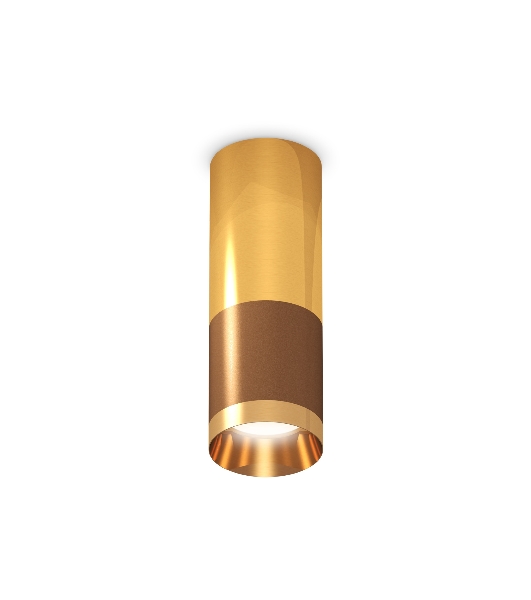 Светильник Ambrella Light XS6304080 SCF/PYG кофе песок/золото желтое полированное MR16 GU5.3 (C6304, C6327, A2010, N6134)