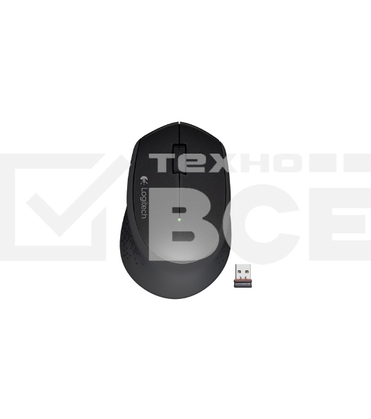 Мышь беспроводная Logitech M280 черный, 1000 dpi, радиоканал, USB, кнопки - 3